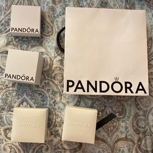 Pandora EMPTY bag and 4 boxes